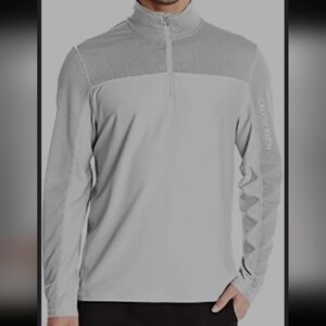 Calvin Klein Athletic Mens Long Sleeve Quarter Zip high neck, shirt Large